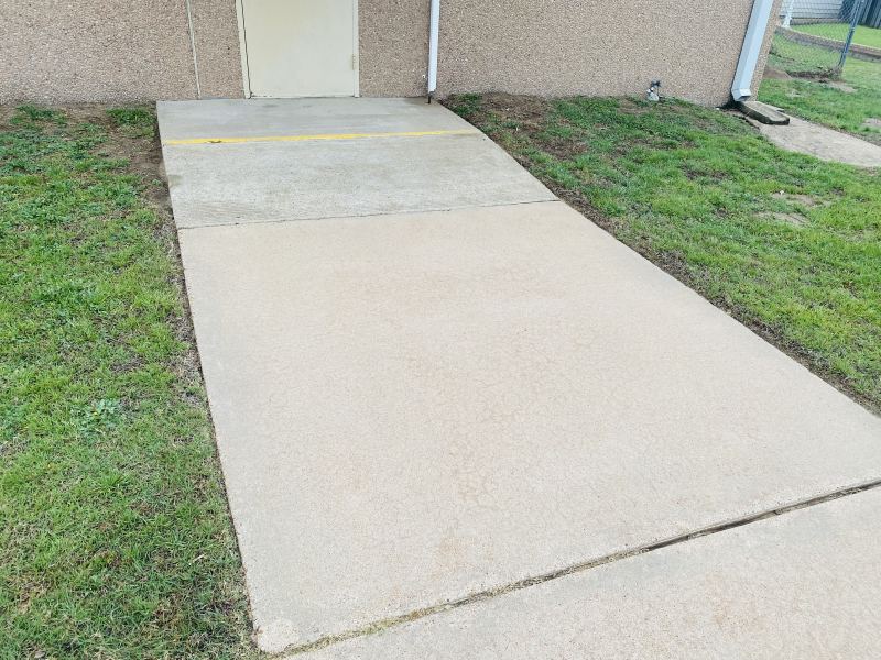 St. Ann side-door walkway after cleaning